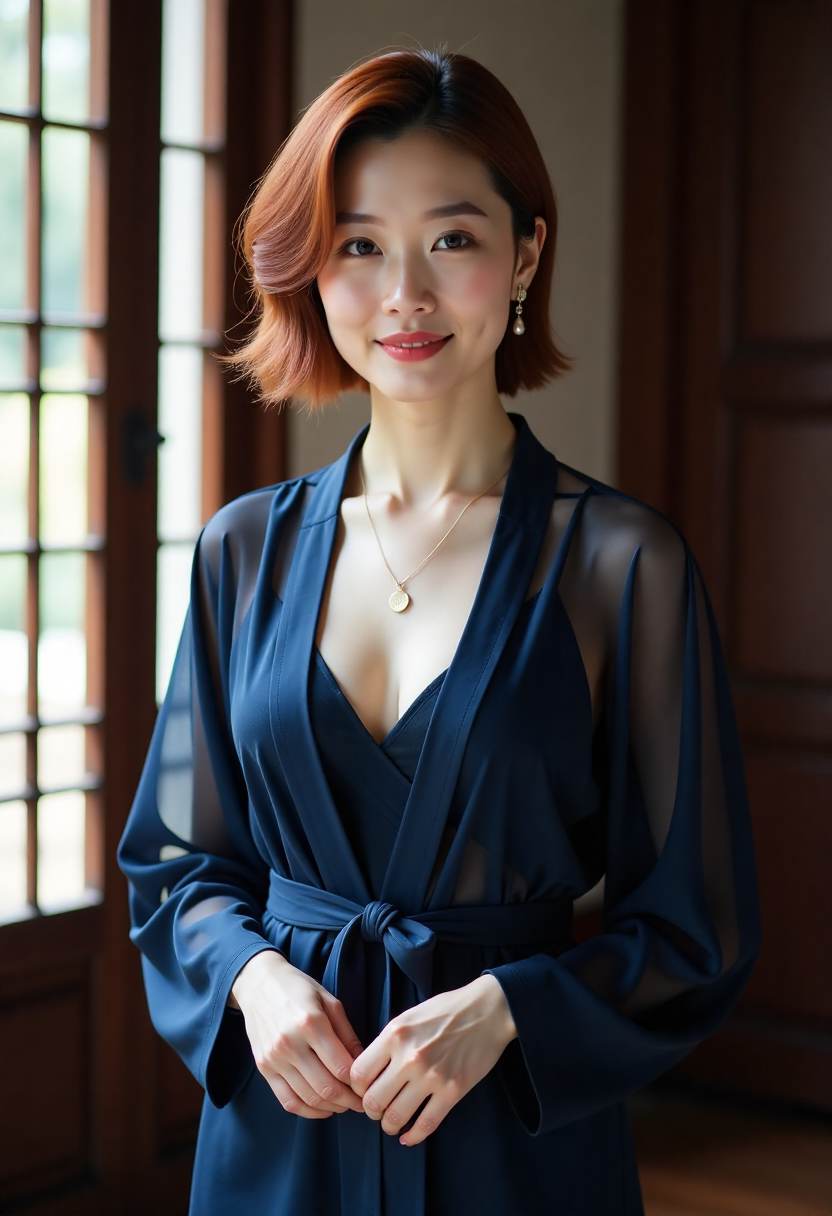 理发师为客人设计不对称刘海
