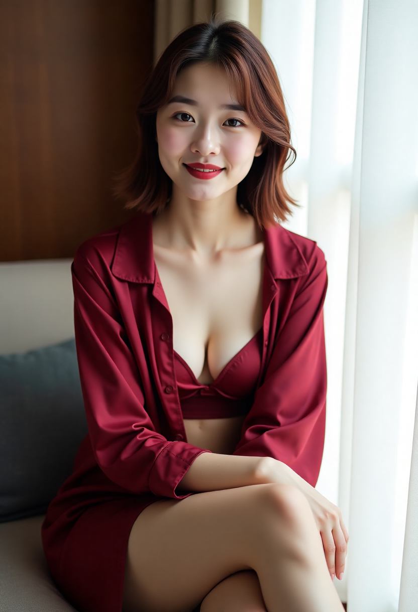 创作者展示蘑菇头发型改造